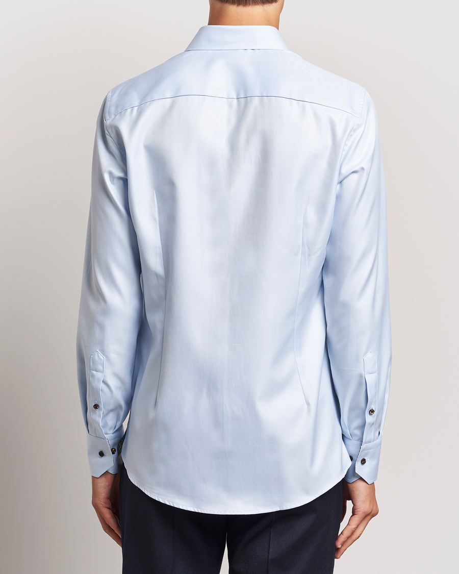 Herre | Skjorter | Stenströms | Slimline Superior Twill Contrast Shirt Blue