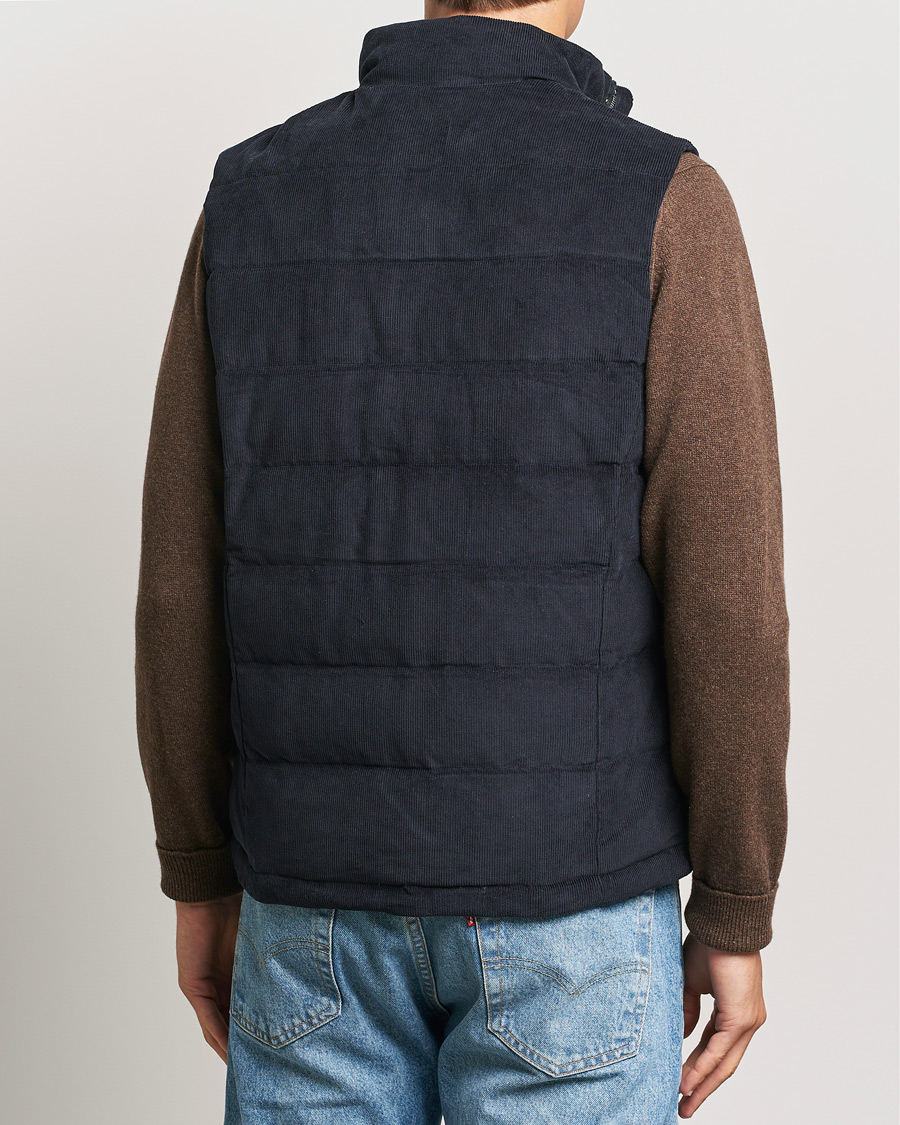 Herre | Jakker | Stenströms | Pocket Corduroy Vest Navy