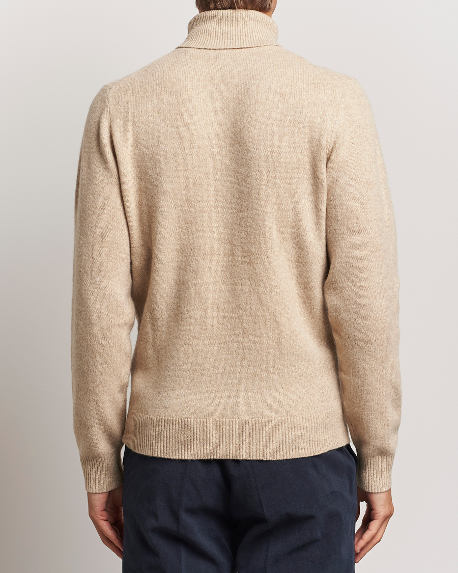 Herre | Gensere | Stenströms | Knitted Yak/Merino Rollneck Beige