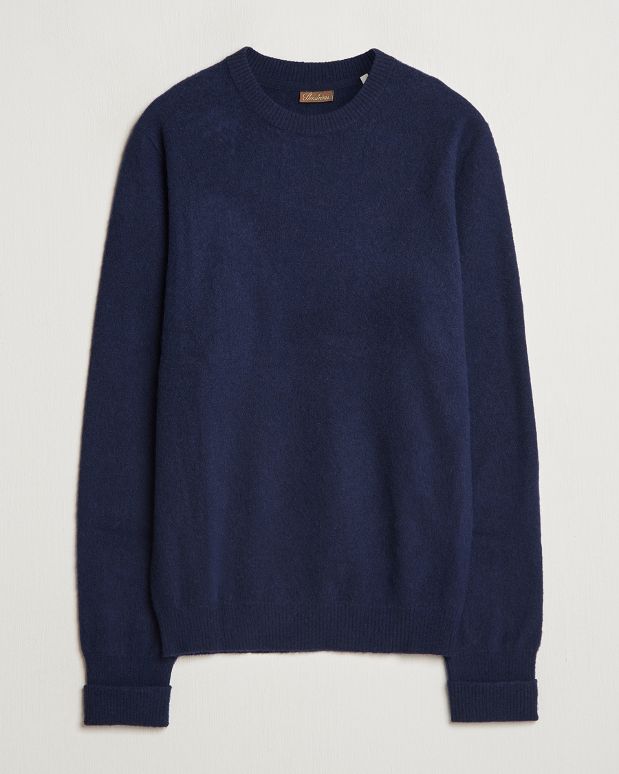 Herre | Gensere | Stenströms | Brushed Merino Crew Neck Navy