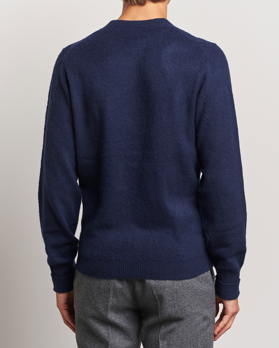 Herre | Gensere | Stenströms | Brushed Merino Crew Neck Navy