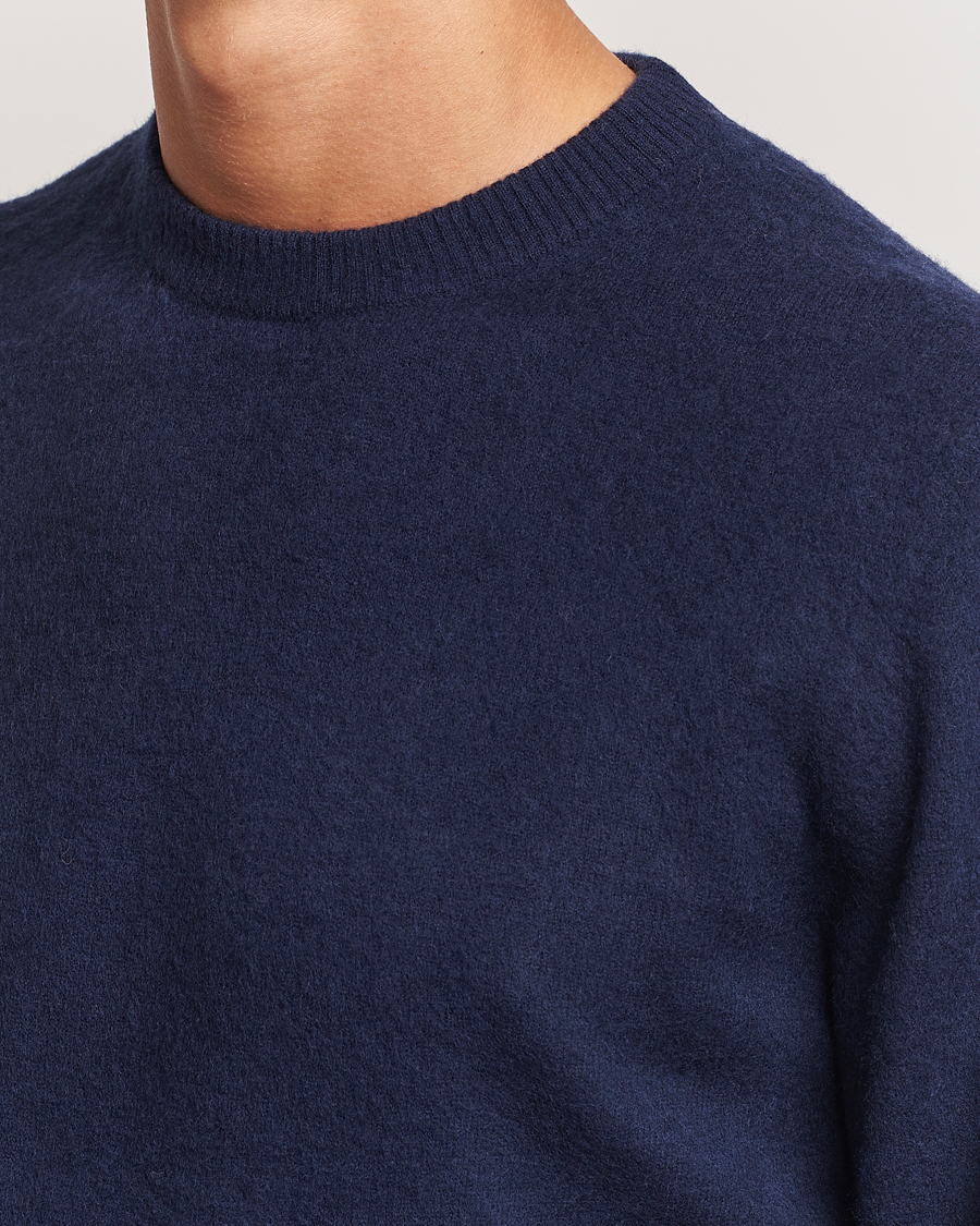 Herre | Gensere | Stenströms | Brushed Merino Crew Neck Navy