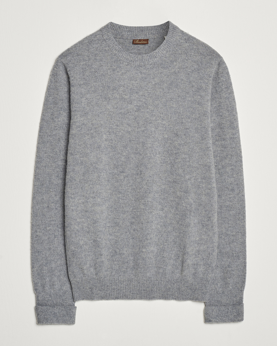 Herre | Gensere | Stenströms | Brushed Merino Crew Neck Grey