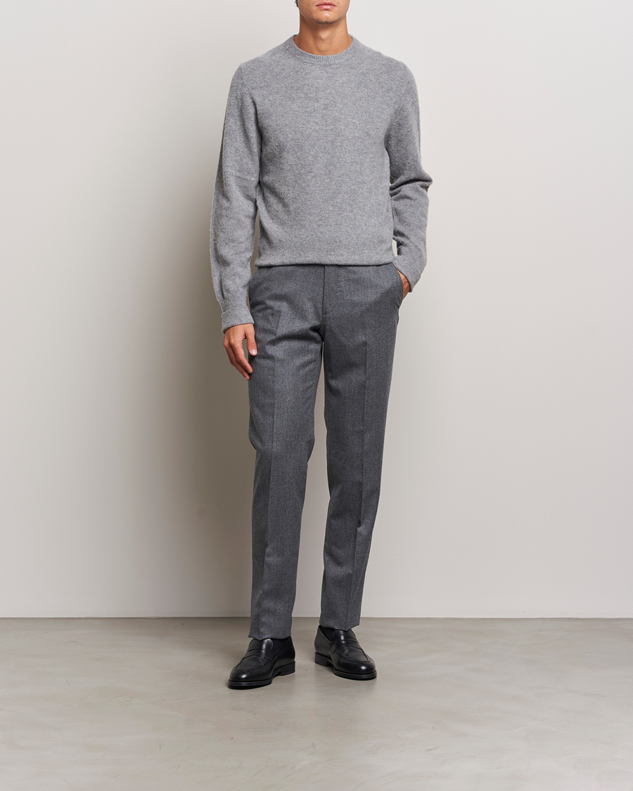 Herre | Gensere | Stenströms | Brushed Merino Crew Neck Grey