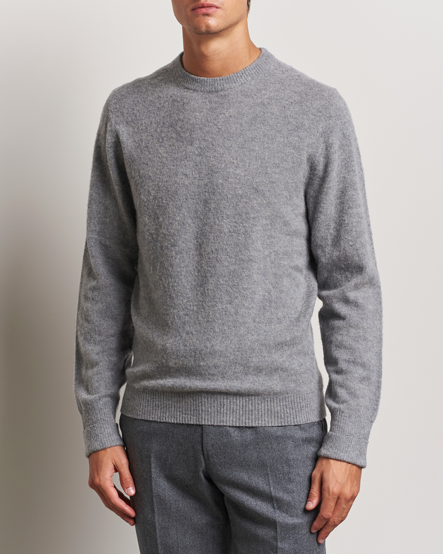 Herre | Gensere | Stenströms | Brushed Merino Crew Neck Grey