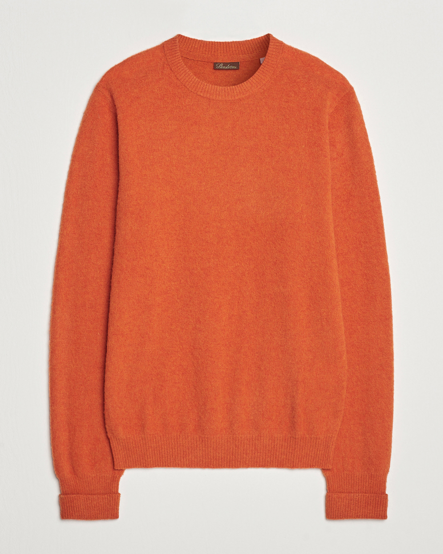 Herre | Gensere | Stenströms | Brushed Merino Crew Neck Orange