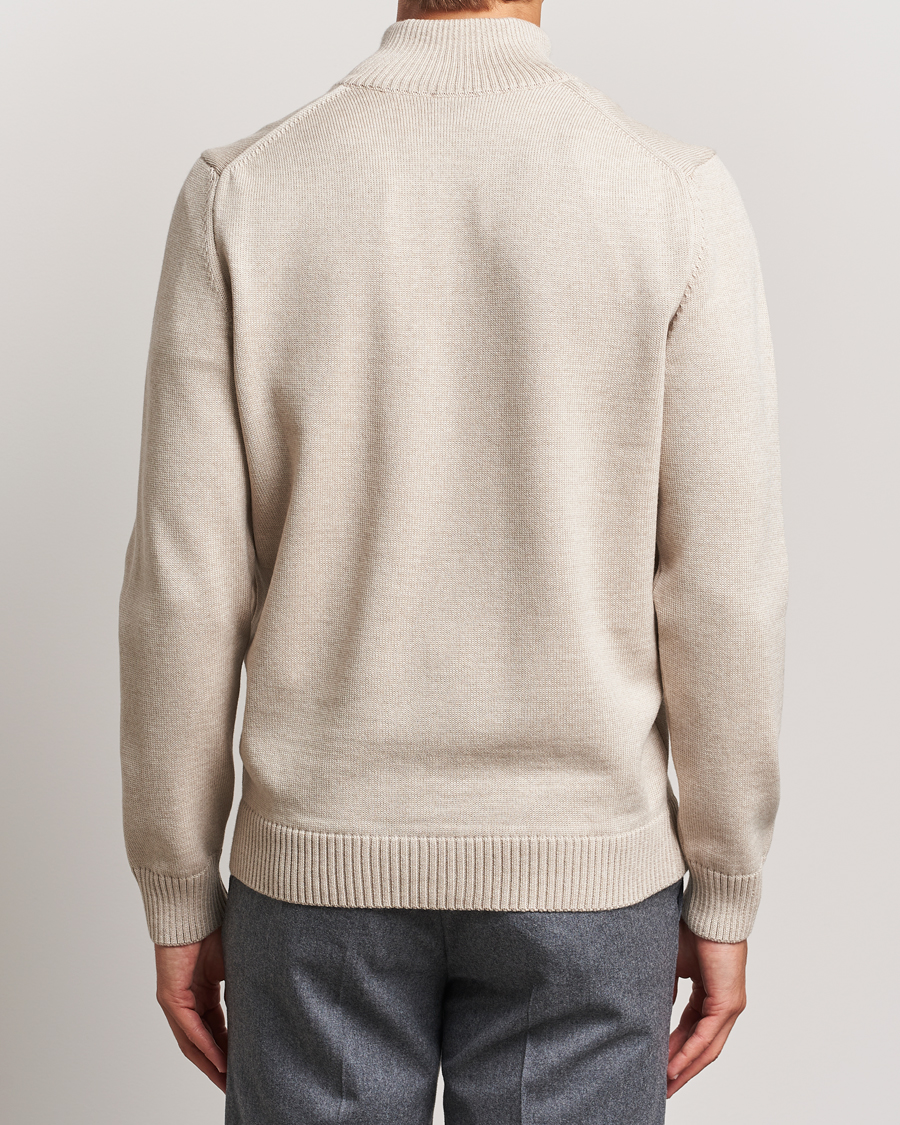 Herre | Gensere | Stenströms | Chunky Knitted Merino Cardigan Beige