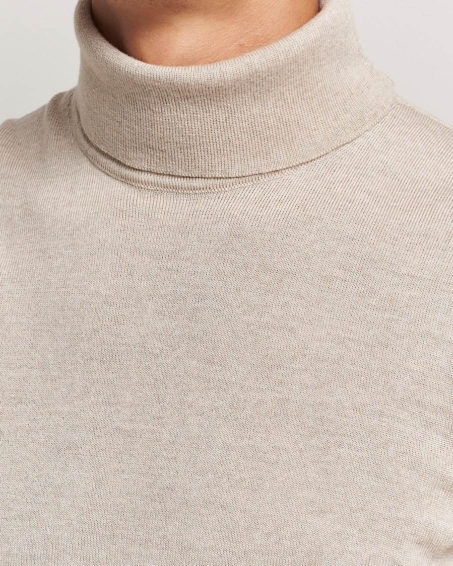 Herre | Gensere | Stenströms | Merino Rollneck Beige