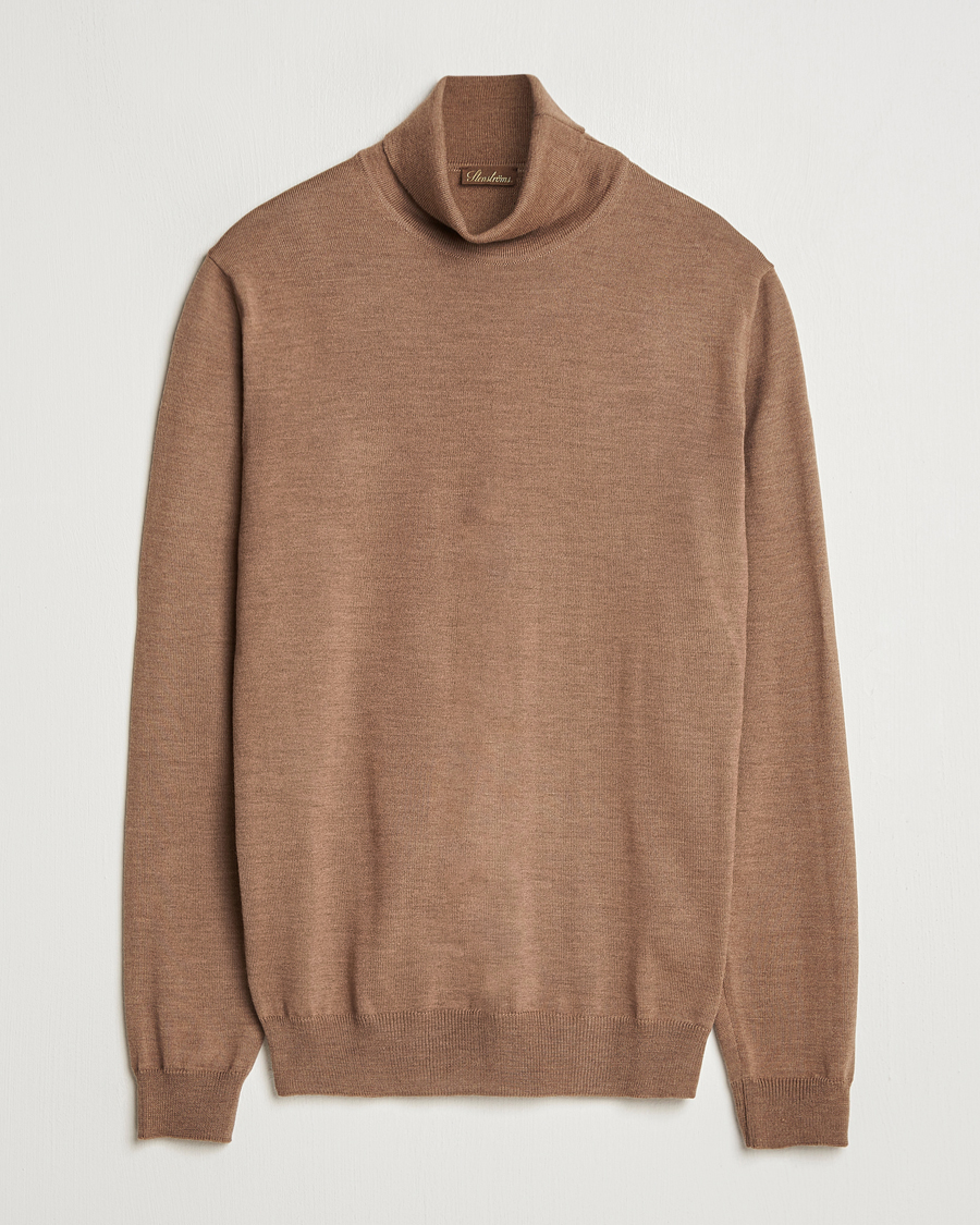 Herre | Gensere | Stenströms | Merino Rollneck Brown