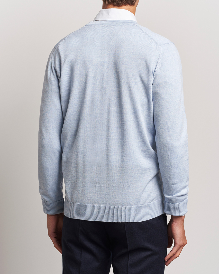Herre | Gensere | Stenströms | Merino Cardigan Light Blue