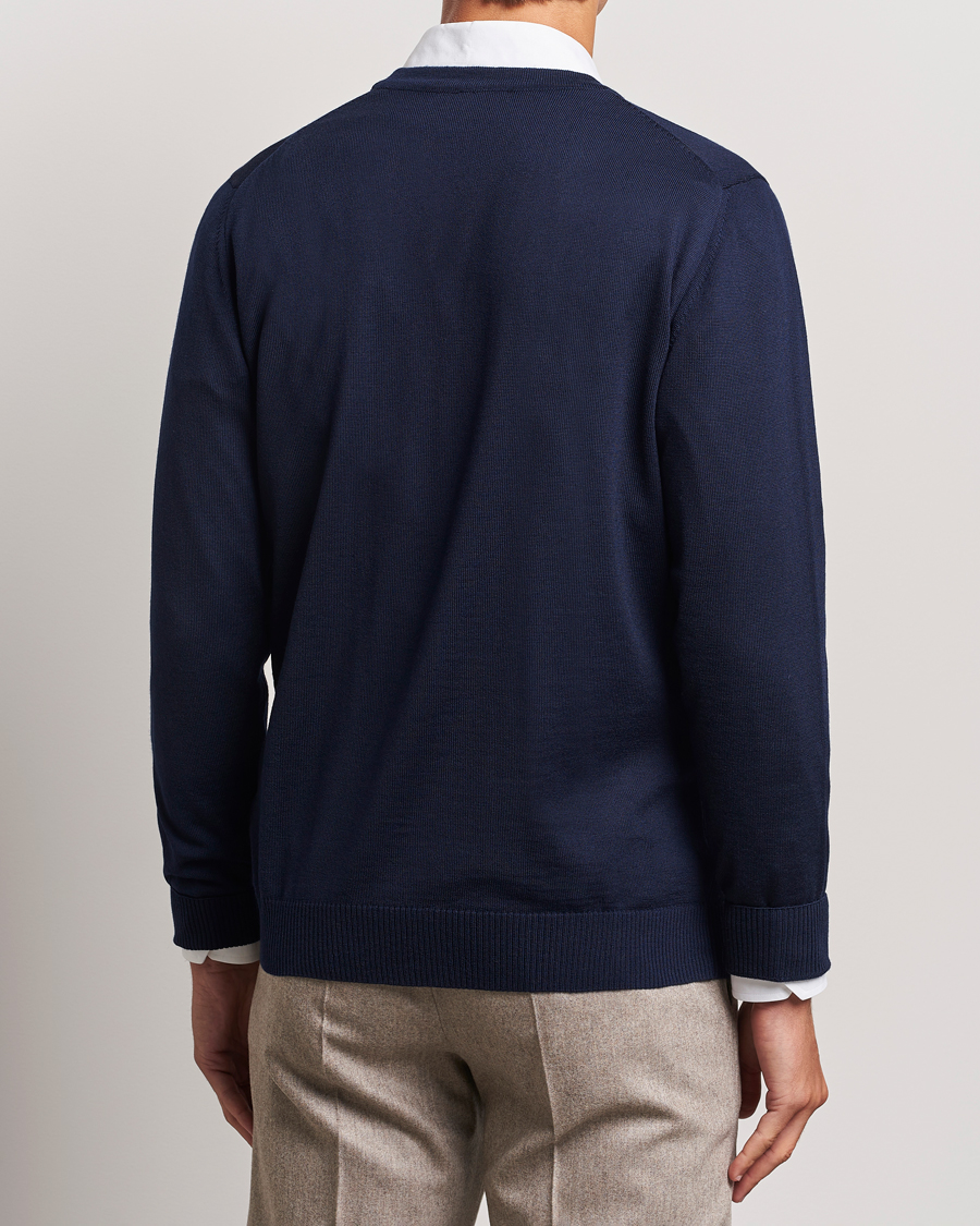 Herre | Gensere | Stenströms | Merino Cardigan Navy