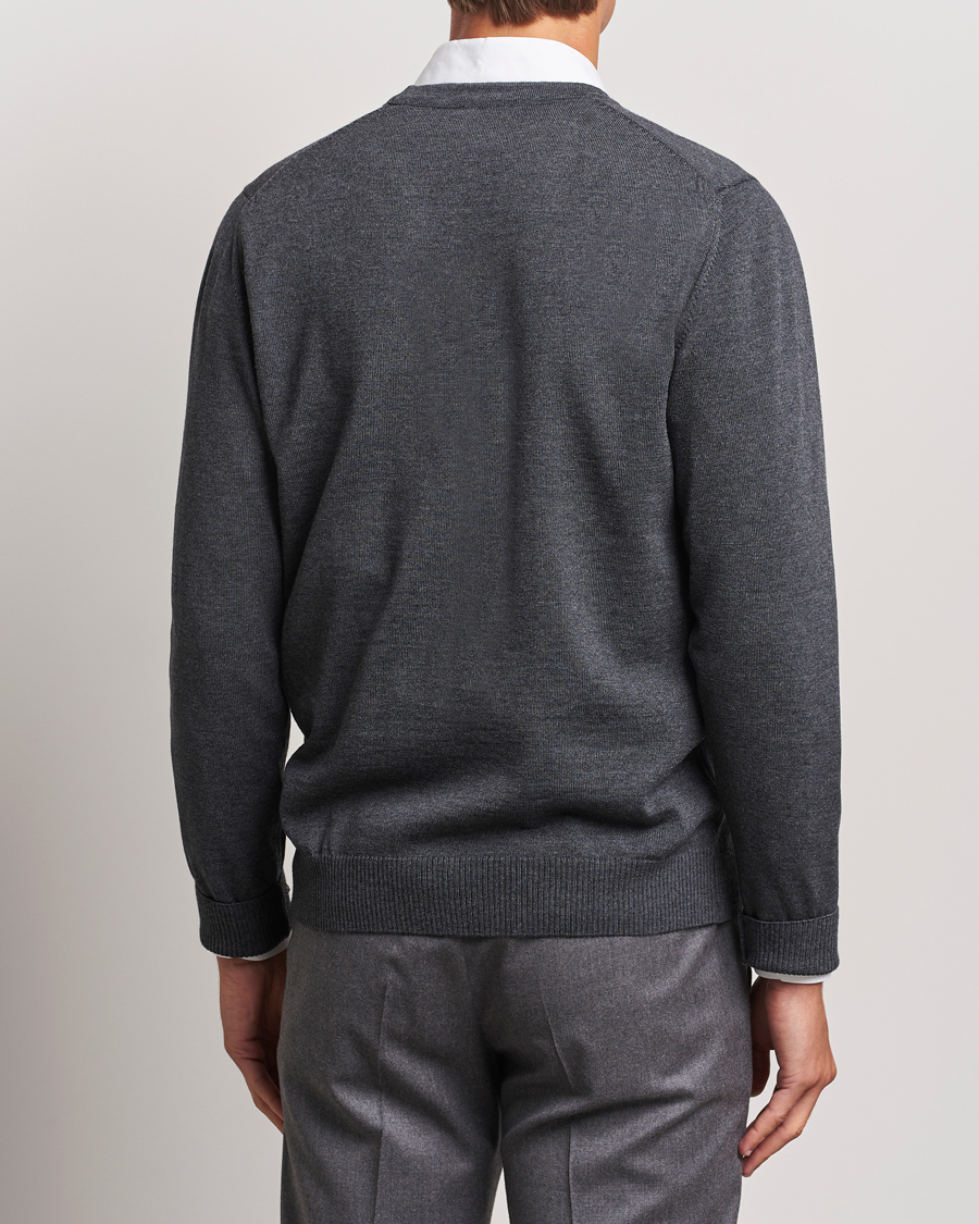Herre | Gensere | Stenströms | Merino Cardigan Dark Grey