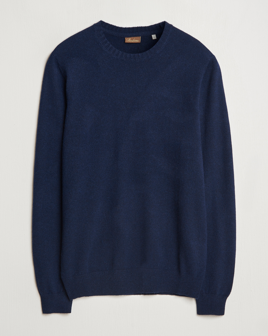 Herre | Gensere | Stenströms | Cashmere Crewneck Navy