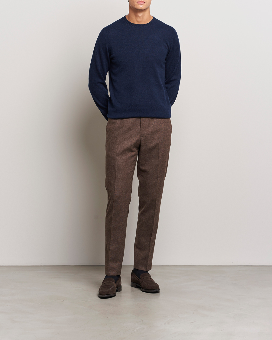 Herre | Gensere | Stenströms | Cashmere Crewneck Navy