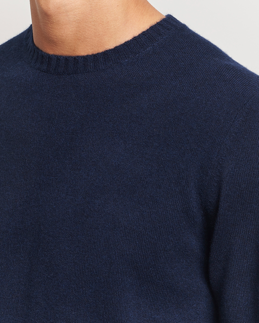 Herre | Gensere | Stenströms | Cashmere Crewneck Navy