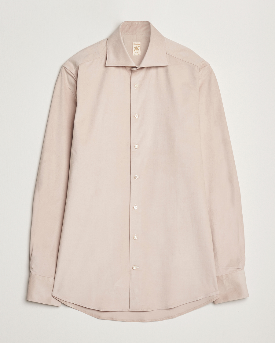 Herre | Skjorter | Stenströms | 1899 Velvet Baby Corduroy Shirt Beige