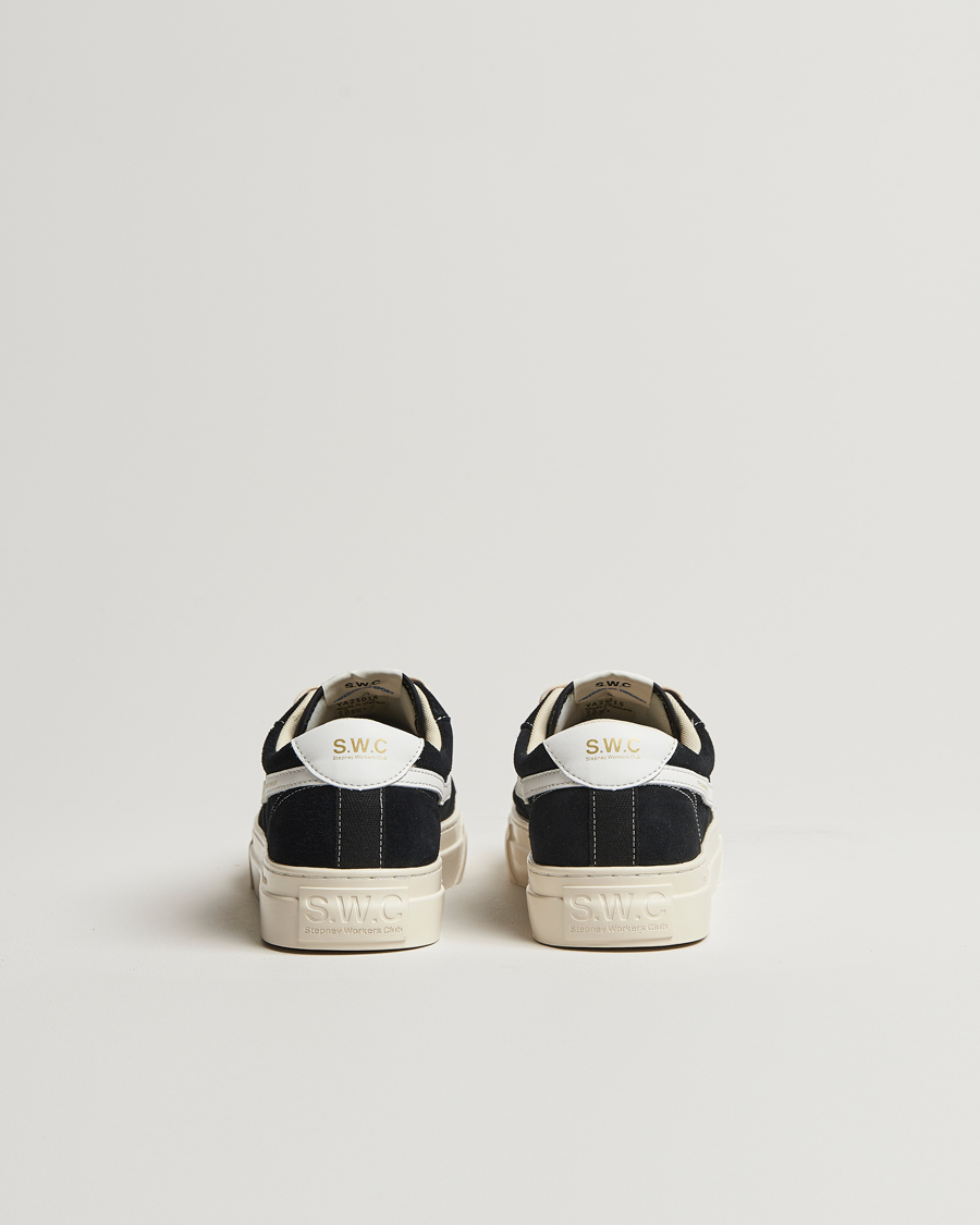 Herre | Sneakers | Stepney Workers Club | Dellow S-Strike Cupsole Suede Sneaker Black/White