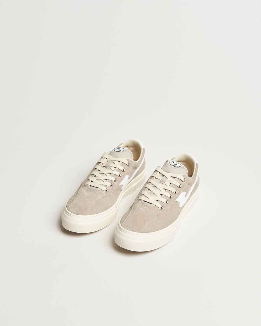 Herre | Sneakers | Stepney Workers Club | Dellow S-Strike Cupsole Suede Sneaker Lt Grey/White
