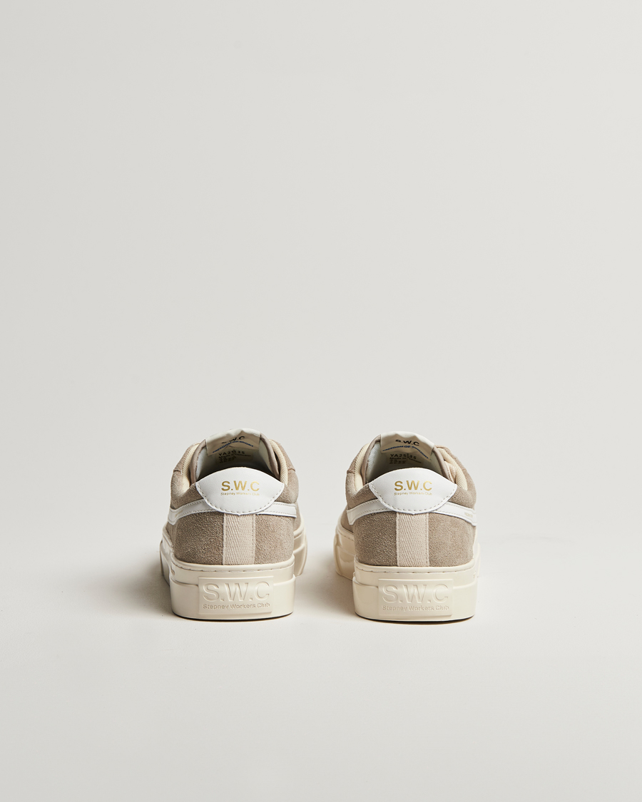 Herre | Sneakers | Stepney Workers Club | Dellow S-Strike Cupsole Suede Sneaker Lt Grey/White