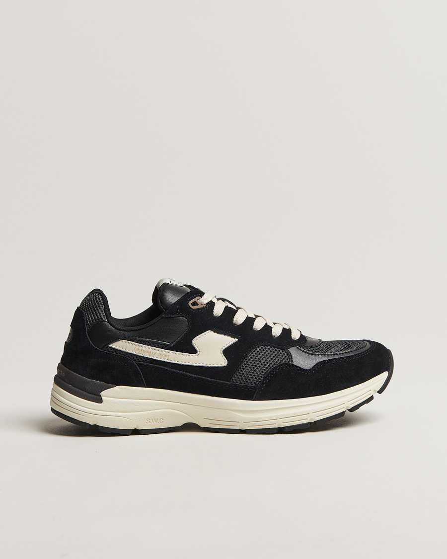 Herre | Stepney Workers Club Amiel S-Strike Suede Sneaker Black | Stepney Workers Club | Amiel S-Strike Suede Sneaker Black