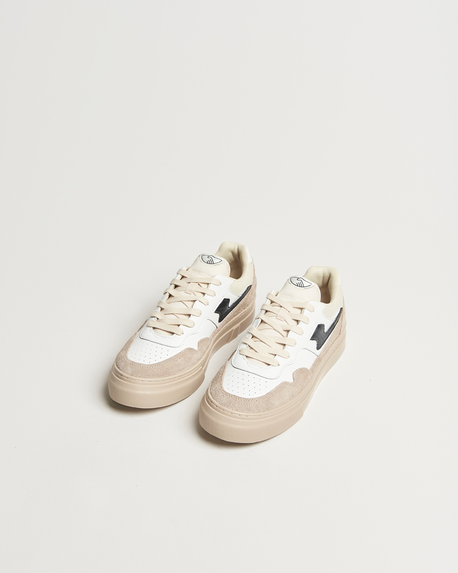 Herre | Stepney Workers Club Pearl S-Strike Leather/Suede Sneaker Winter White | Stepney Workers Club | Pearl S-Strike Leather/Suede Sneaker Winter White