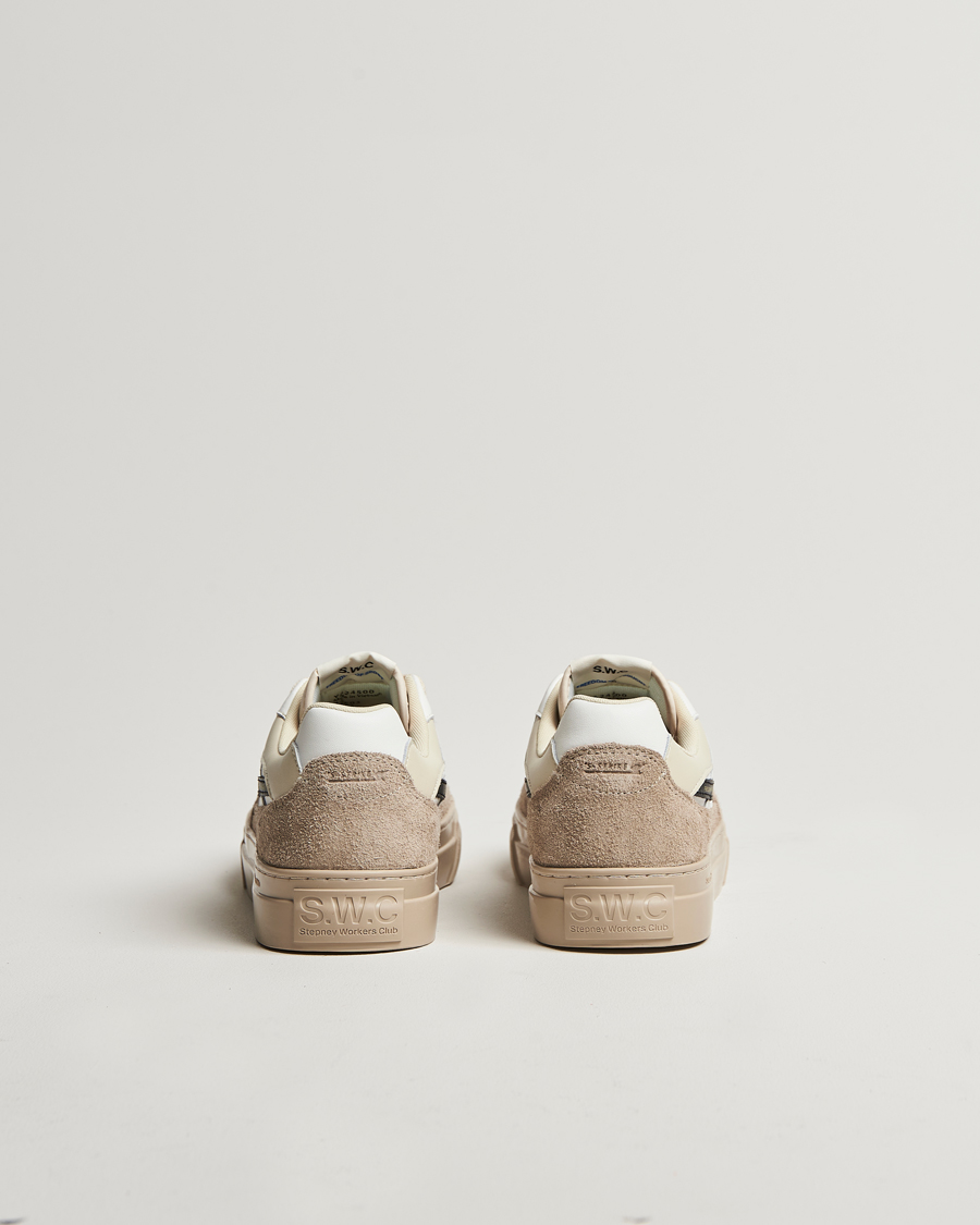 Herre | Stepney Workers Club Pearl S-Strike Leather/Suede Sneaker Winter White | Stepney Workers Club | Pearl S-Strike Leather/Suede Sneaker Winter White