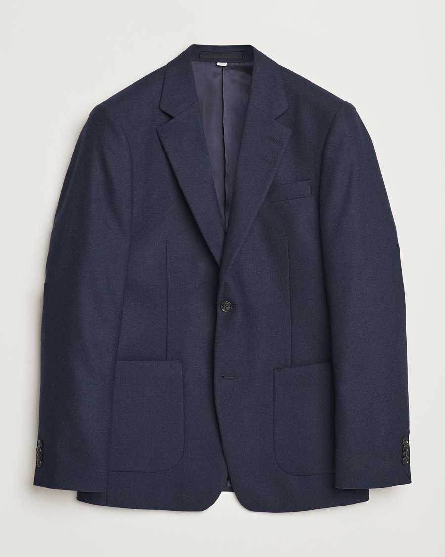 Herre | Dressjakker | Tiger of Sweden | Justin Brushed Wool Blazer Sea Blue