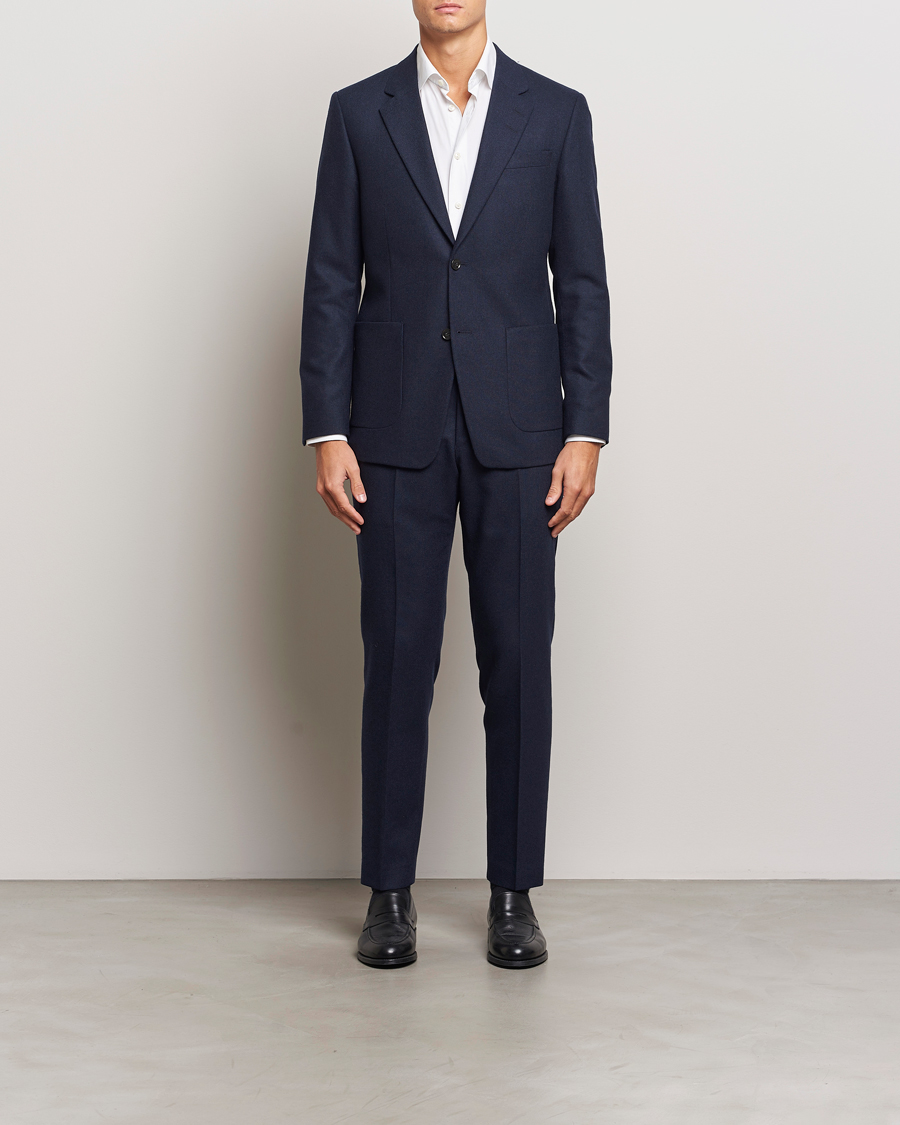 Herre | Dressjakker | Tiger of Sweden | Justin Brushed Wool Blazer Sea Blue