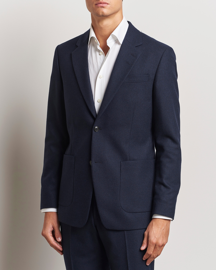 Herre | Dressjakker | Tiger of Sweden | Justin Brushed Wool Blazer Sea Blue