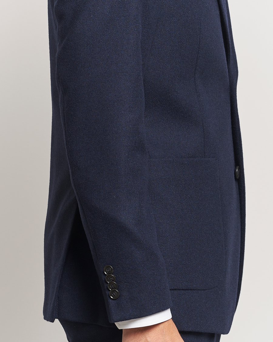 Herre | Dressjakker | Tiger of Sweden | Justin Brushed Wool Blazer Sea Blue