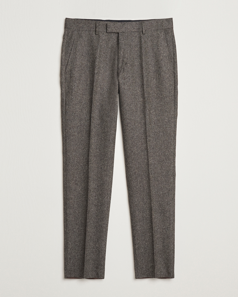 Herre | Bukser | Tiger of Sweden | Tenuta Brushed Wool Trousers Turkish Coffee