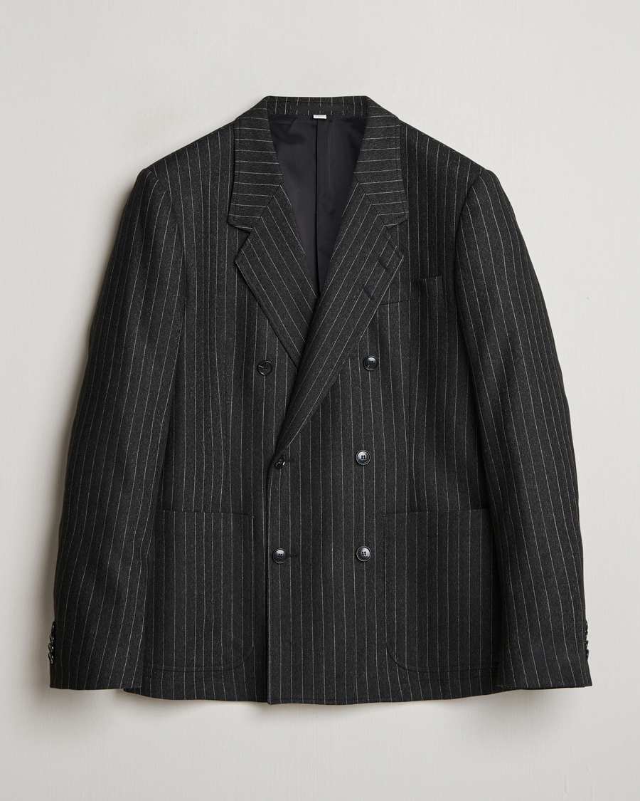 Herre | Dressjakker | Tiger of Sweden | Jeen Pinstriped Double Breasted Blazer Charcoal