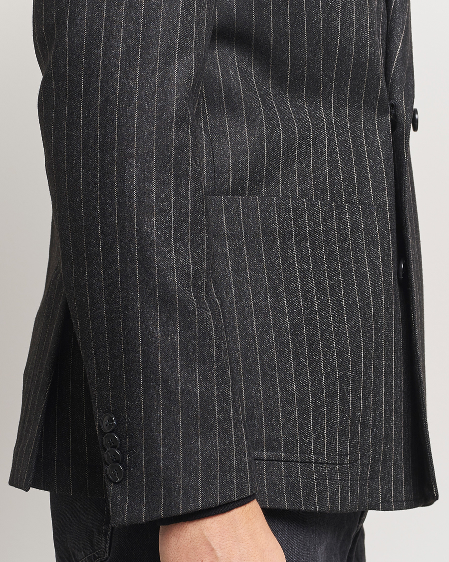 Herre | Dressjakker | Tiger of Sweden | Jeen Pinstriped Double Breasted Blazer Charcoal