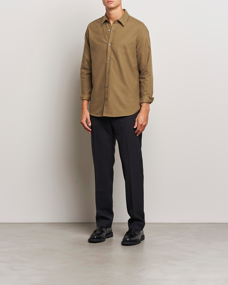 Herre | Skjorter | Tiger of Sweden | Benjamins Brushed Twill Shirt Old Wolf
