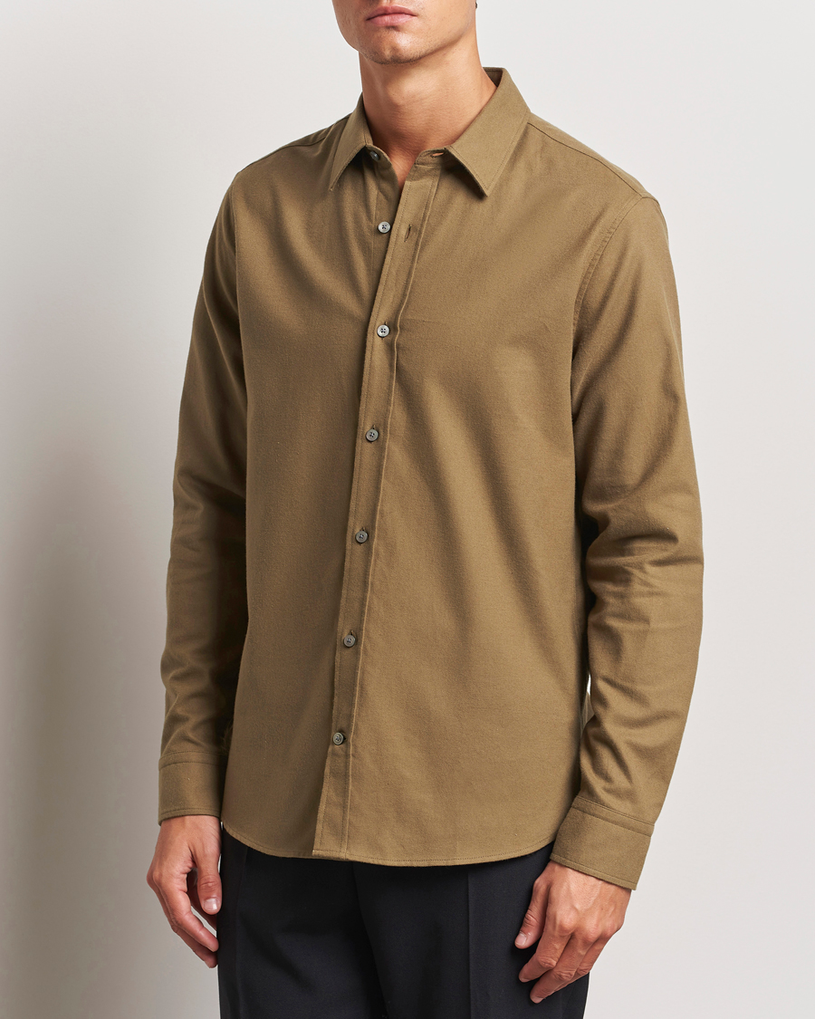 Herre | Skjorter | Tiger of Sweden | Benjamins Brushed Twill Shirt Old Wolf