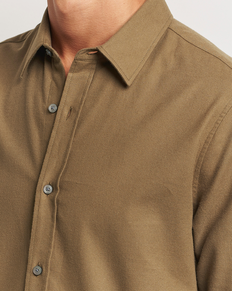 Herre | Skjorter | Tiger of Sweden | Benjamins Brushed Twill Shirt Old Wolf