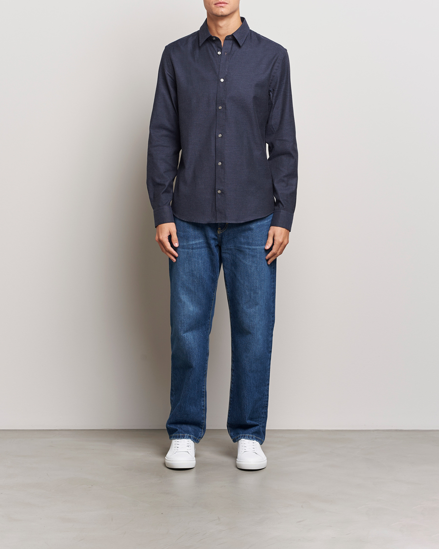 Herre | Skjorter | Tiger of Sweden | Spenser Brushed Twill Shirt Sea Blue