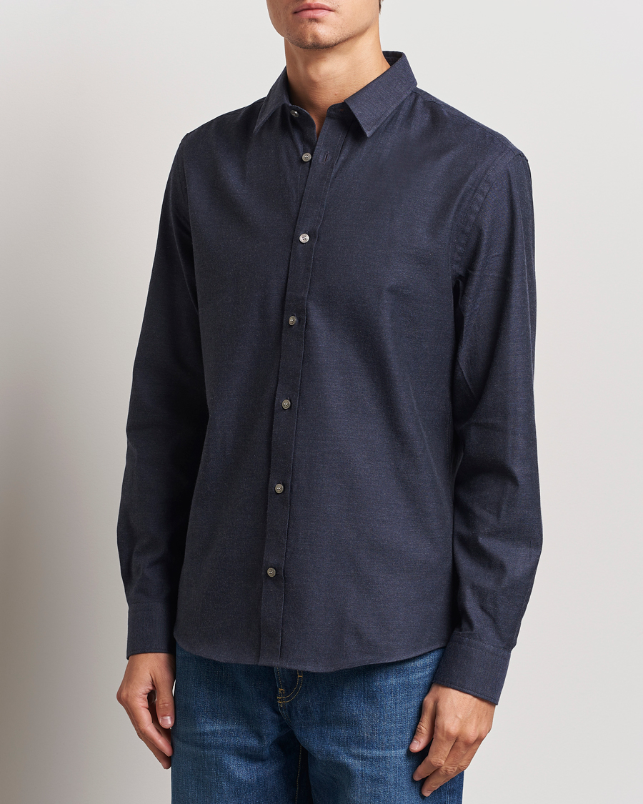 Herre | Skjorter | Tiger of Sweden | Spenser Brushed Twill Shirt Sea Blue