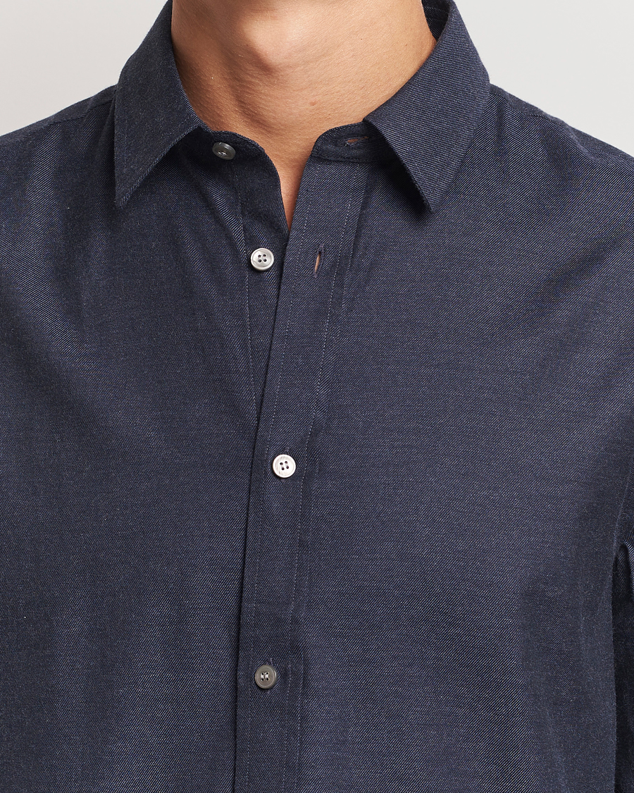 Herre | Skjorter | Tiger of Sweden | Spenser Brushed Twill Shirt Sea Blue