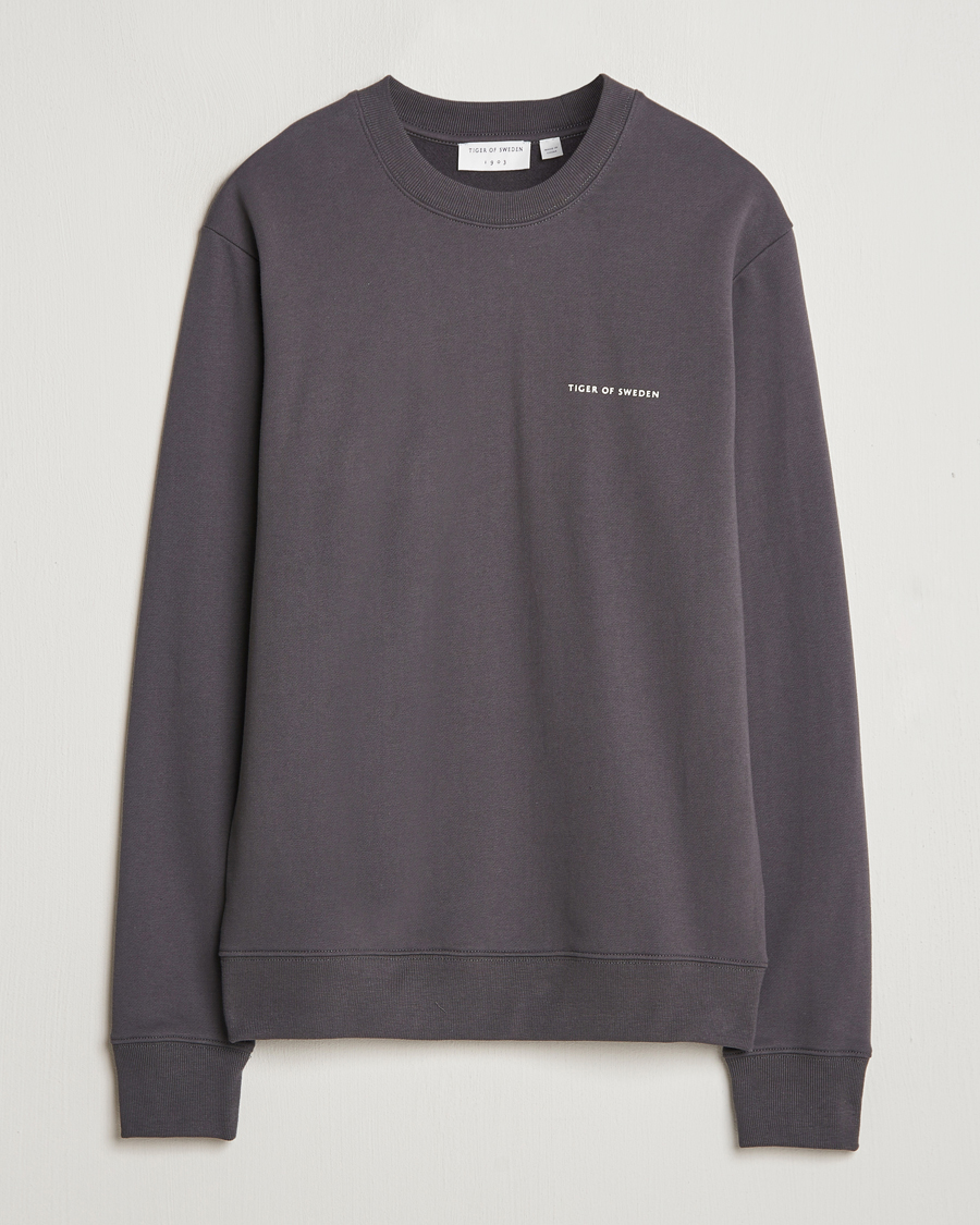 Herre | Gensere | Tiger of Sweden | Emerson Crew Neck Sweatshirt Charcoal