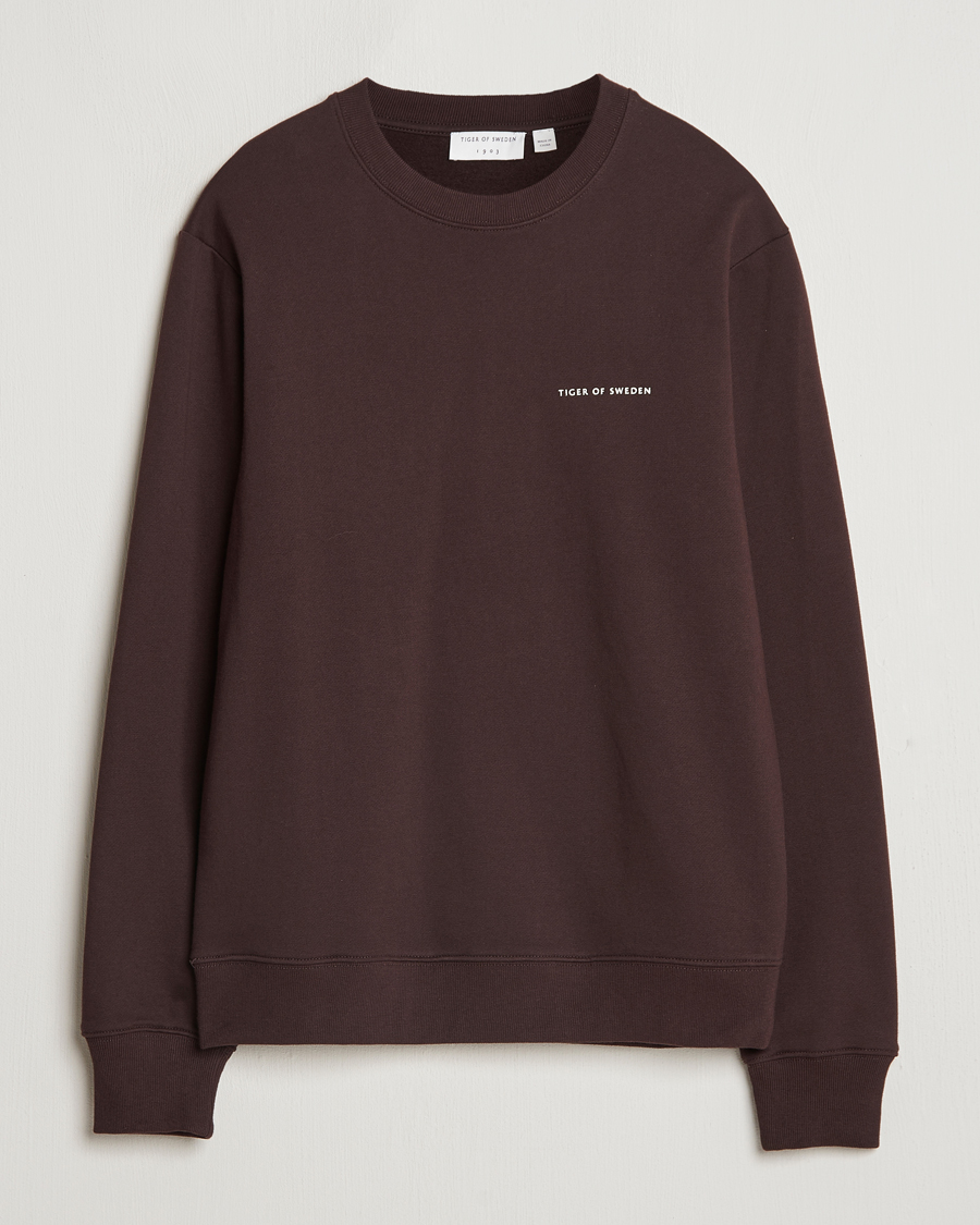 Herre | Gensere | Tiger of Sweden | Emerson Crew Neck Sweatshirt Dark Chocolate