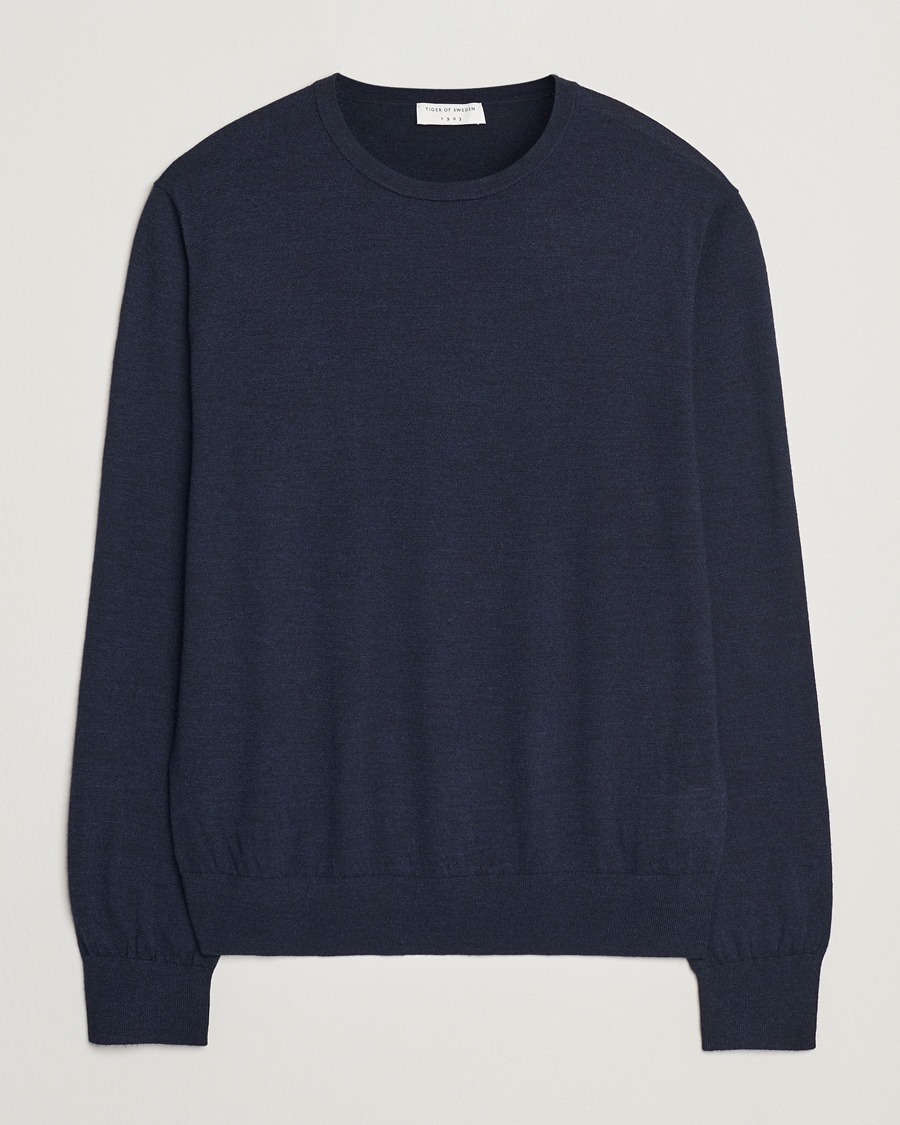 Herre | Gensere | Tiger of Sweden | Connor Crew Neck Pullover Light Ink