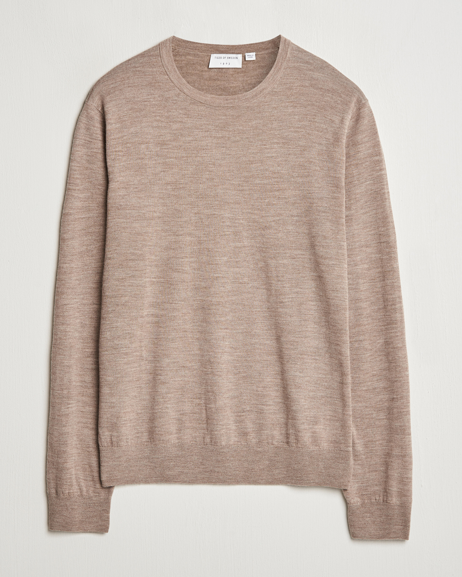 Herre | Gensere | Tiger of Sweden | Connor Crew Neck Pullover Beige Melange