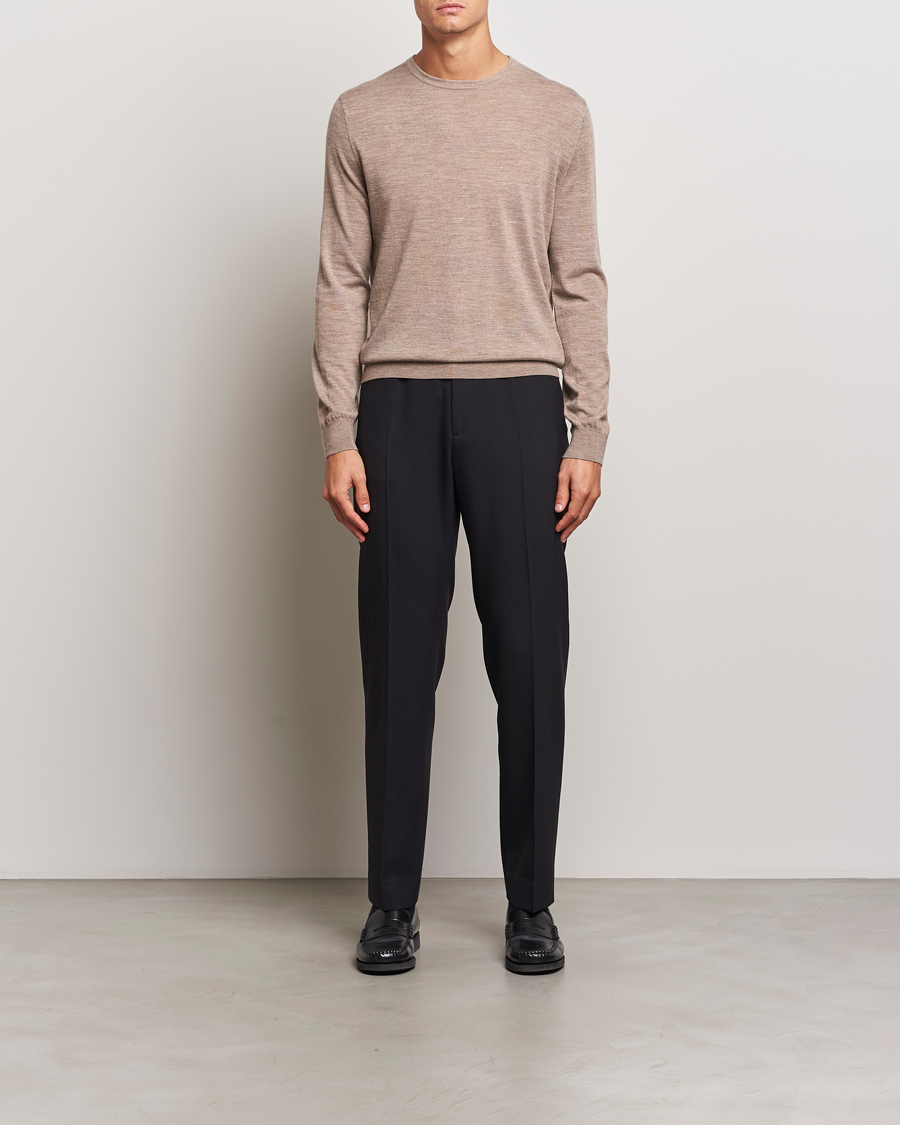 Herre | Gensere | Tiger of Sweden | Connor Crew Neck Pullover Beige Melange