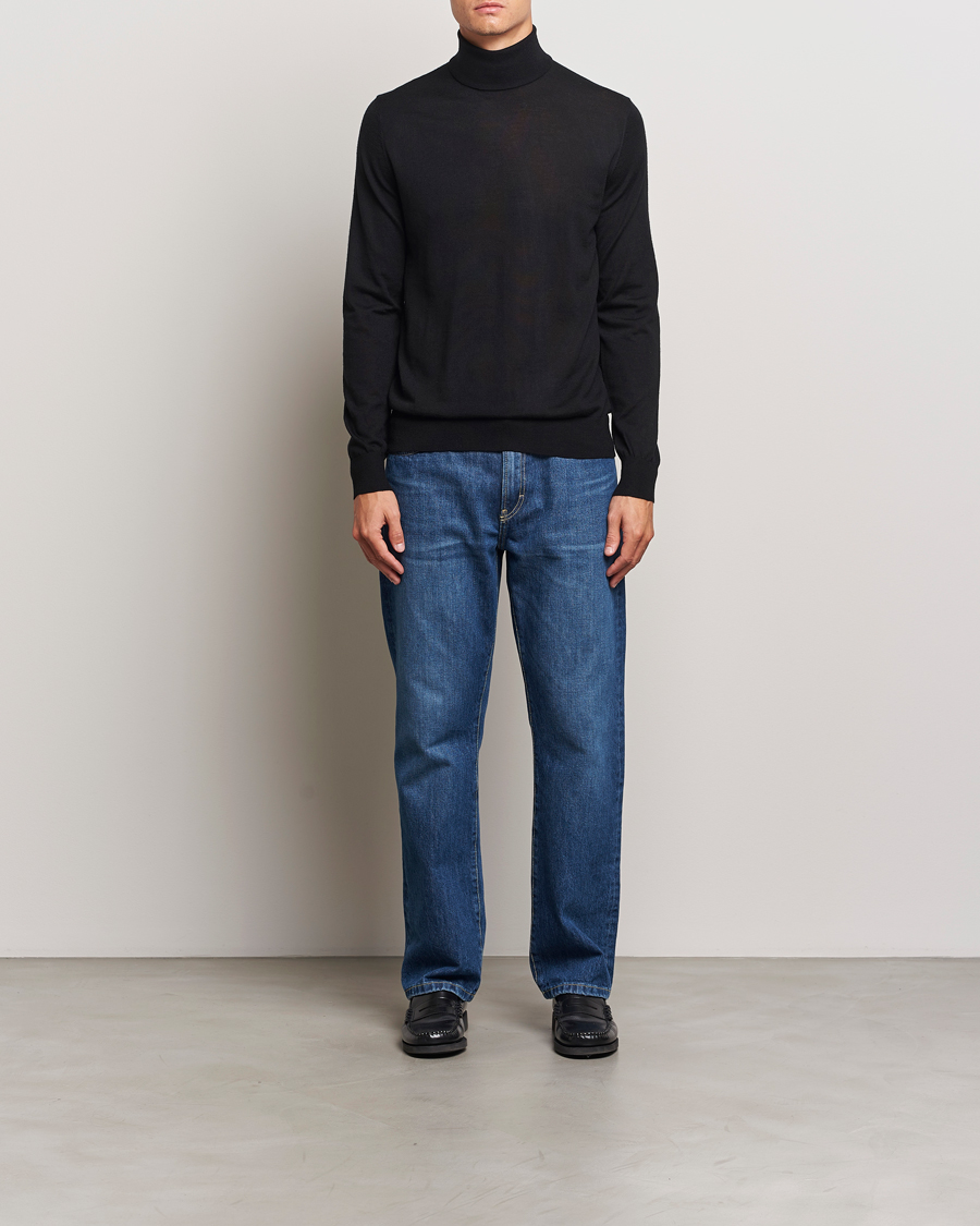 Herre | Gensere | Tiger of Sweden | Nevile Extra Fine Merino Polo Black