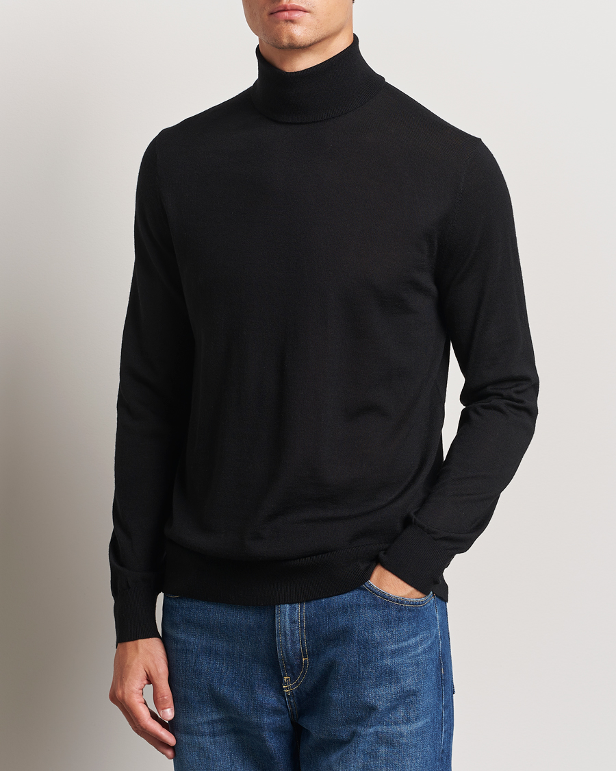 Herre | Gensere | Tiger of Sweden | Nevile Extra Fine Merino Polo Black