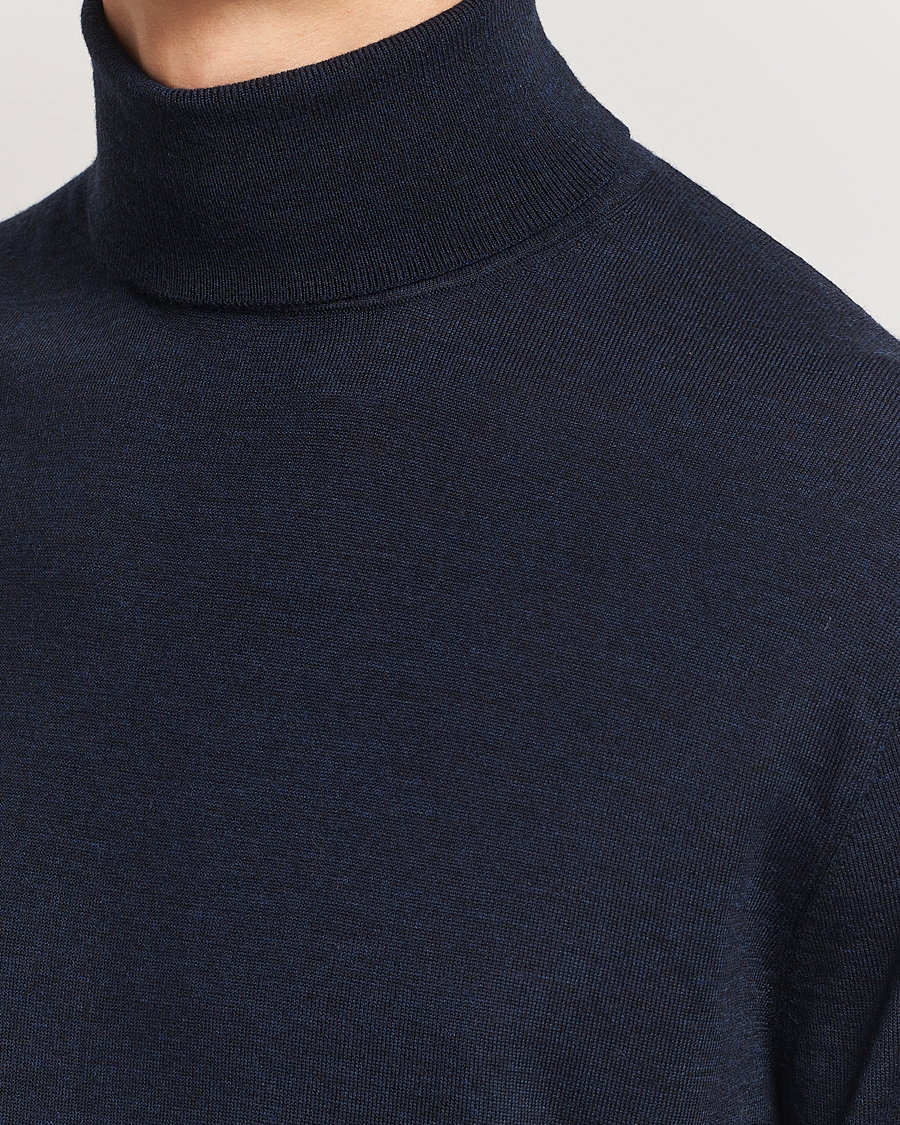 Herre | Gensere | Tiger of Sweden | Nevile Extra Fine Merino Polo Light Ink