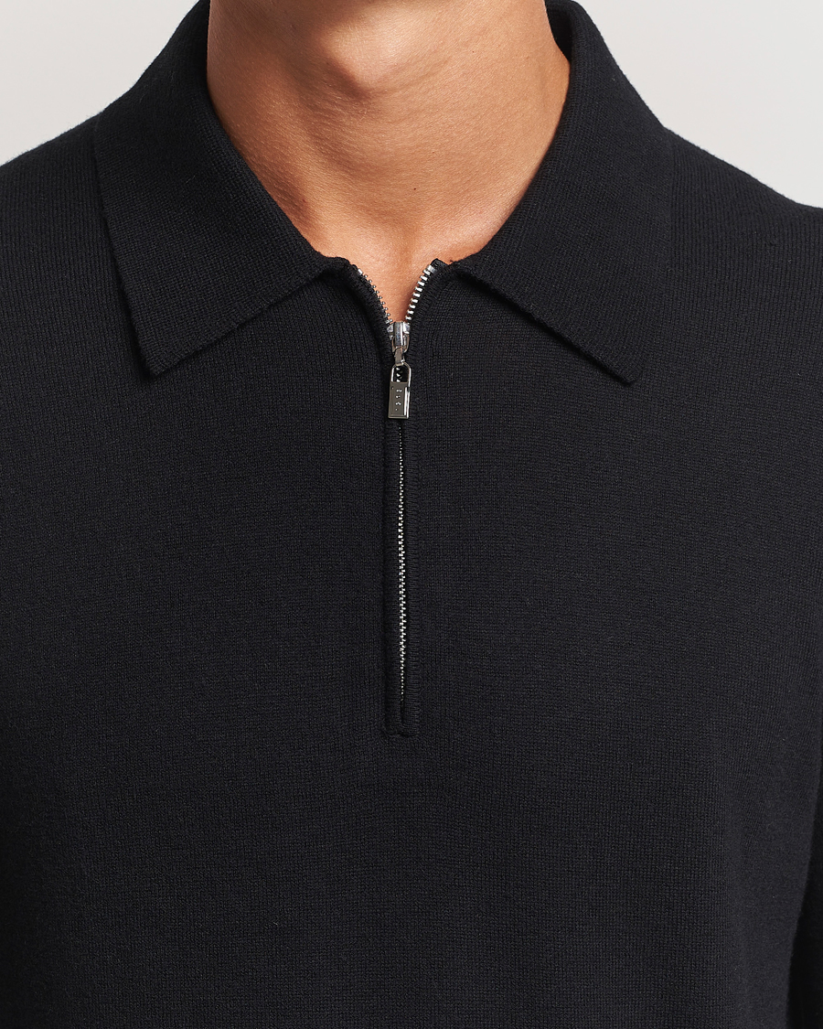 Herre | Gensere | Tiger of Sweden | Orbit Wool/Cotton Half Zip Black