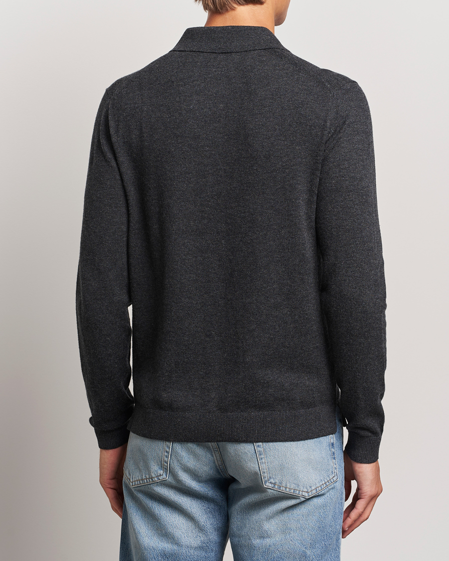Herre | Gensere | Tiger of Sweden | Orbit Wool/Cotton Half Zip Charcoal