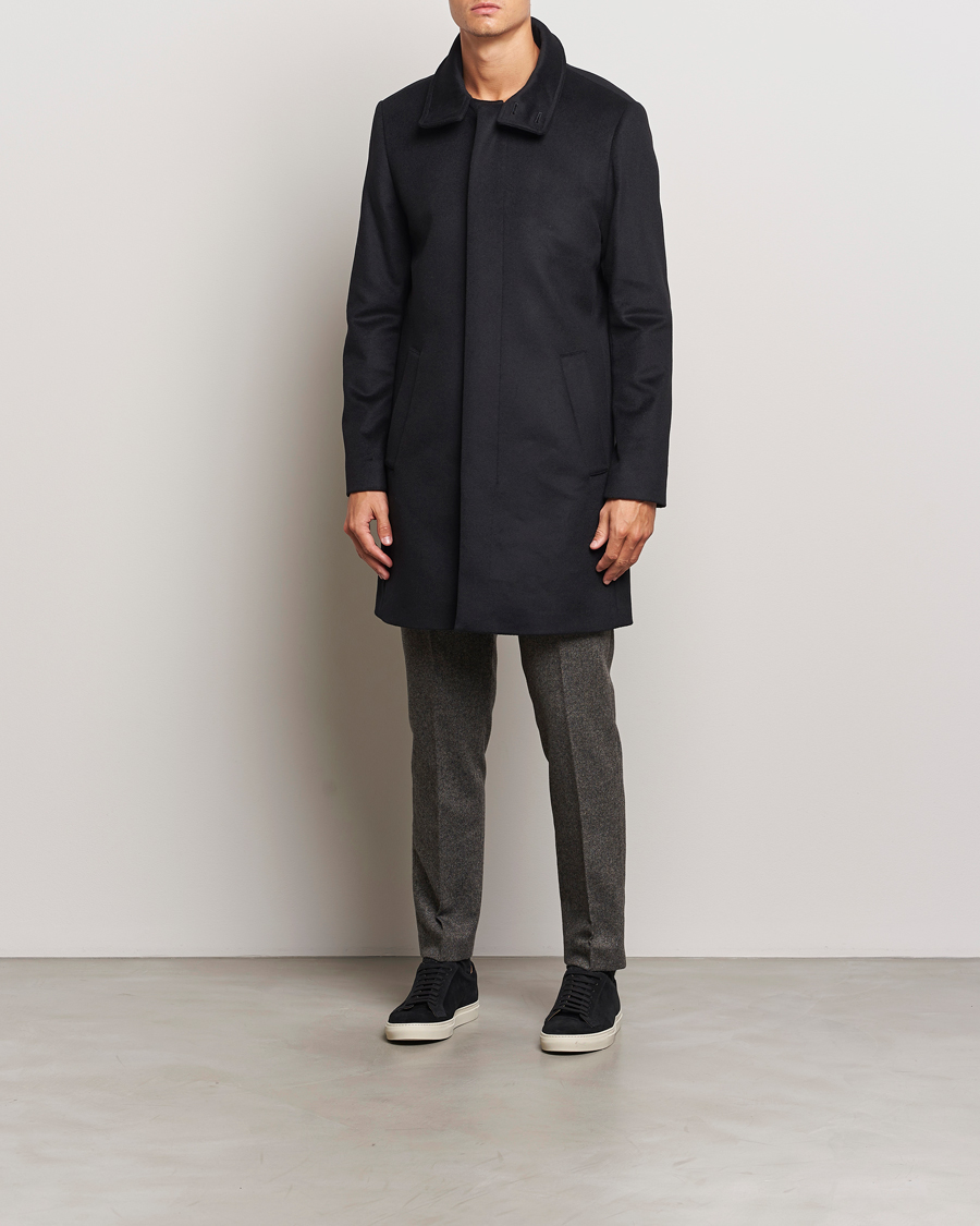 Herre | Jakker | Tiger of Sweden | Aleric Stand Up Collar Coat Black